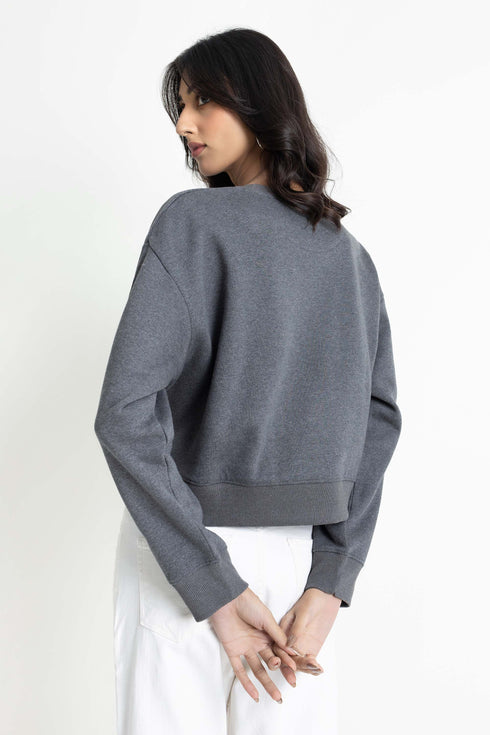 The Grey Embellished Sweatshirt